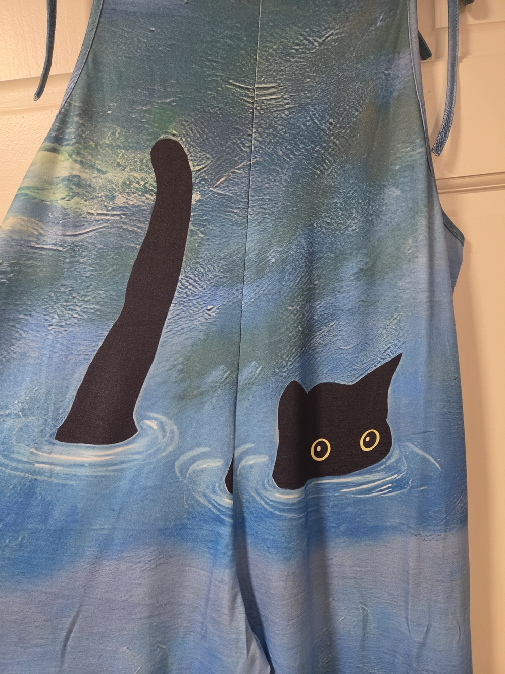 Unbranded Blue Cat Print Pet Apron for Cat Lovers - Picture 4 of 6